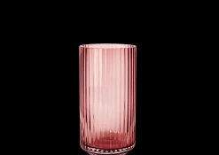 Lyngby Porcelæn Lyngby Vase burgundy mundblæst glas Clearance
