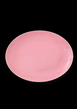 Lyngby Porcelæn Ovalt serveringsfad 28.5x21.5 cm i rosa Best