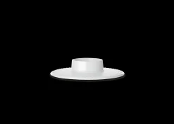 Lyngby Porcelæn Rhombe Bloklysestage Ø14.5 cm hvid | Køb her Sale