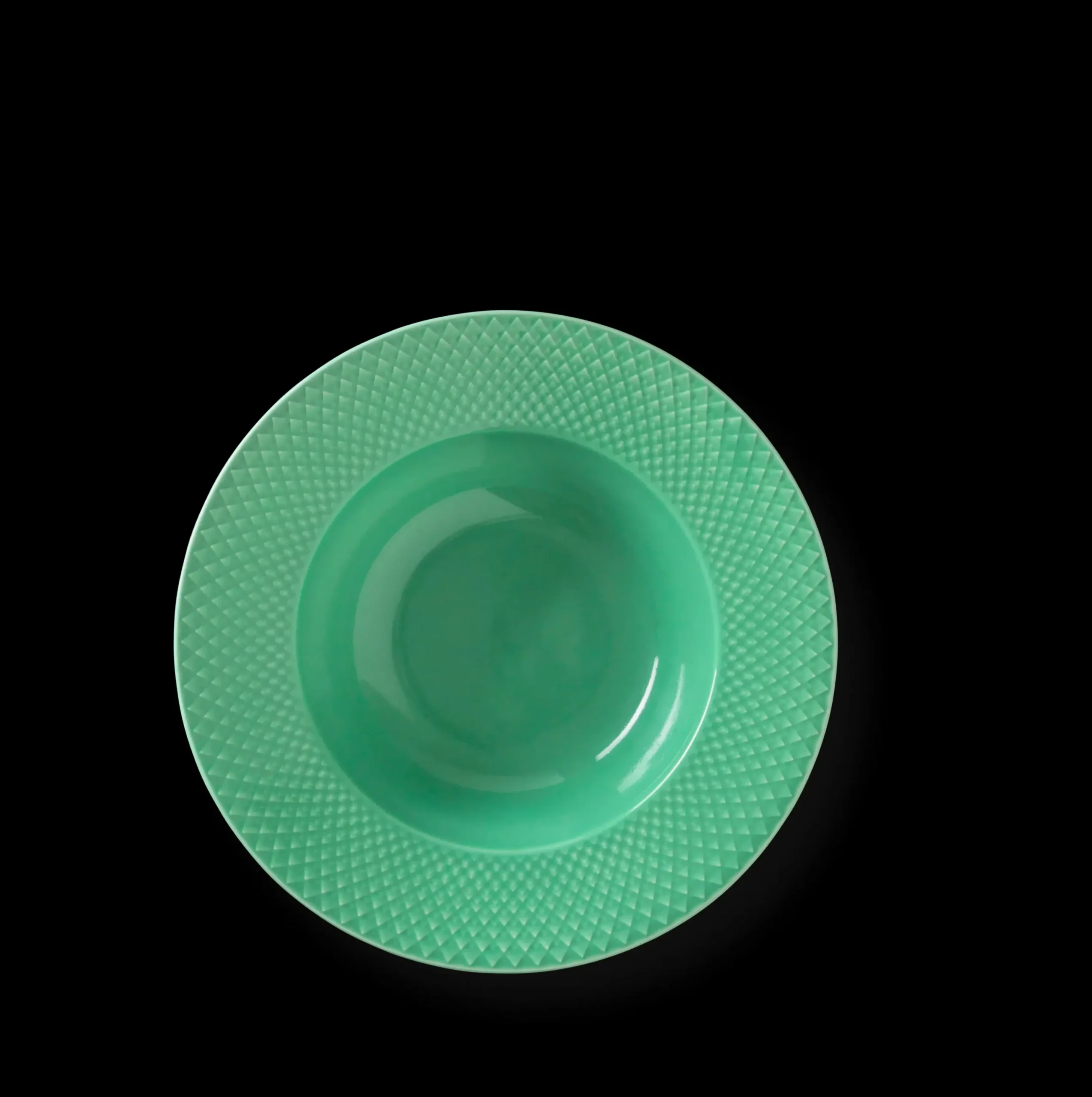Lyngby Porcelæn Rhombe Color Dyb tallerken Ø24.5 cm grøn Hot