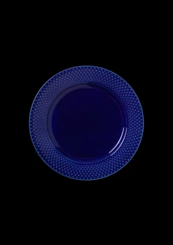 Lyngby Porcelæn Rhombe Color Frokosttallerken mørk blå Clearance
