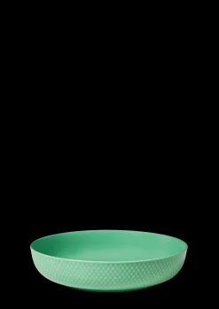 Lyngby Porcelæn Rhombe Color Serveringsskål Ø28 cm grøn Hot