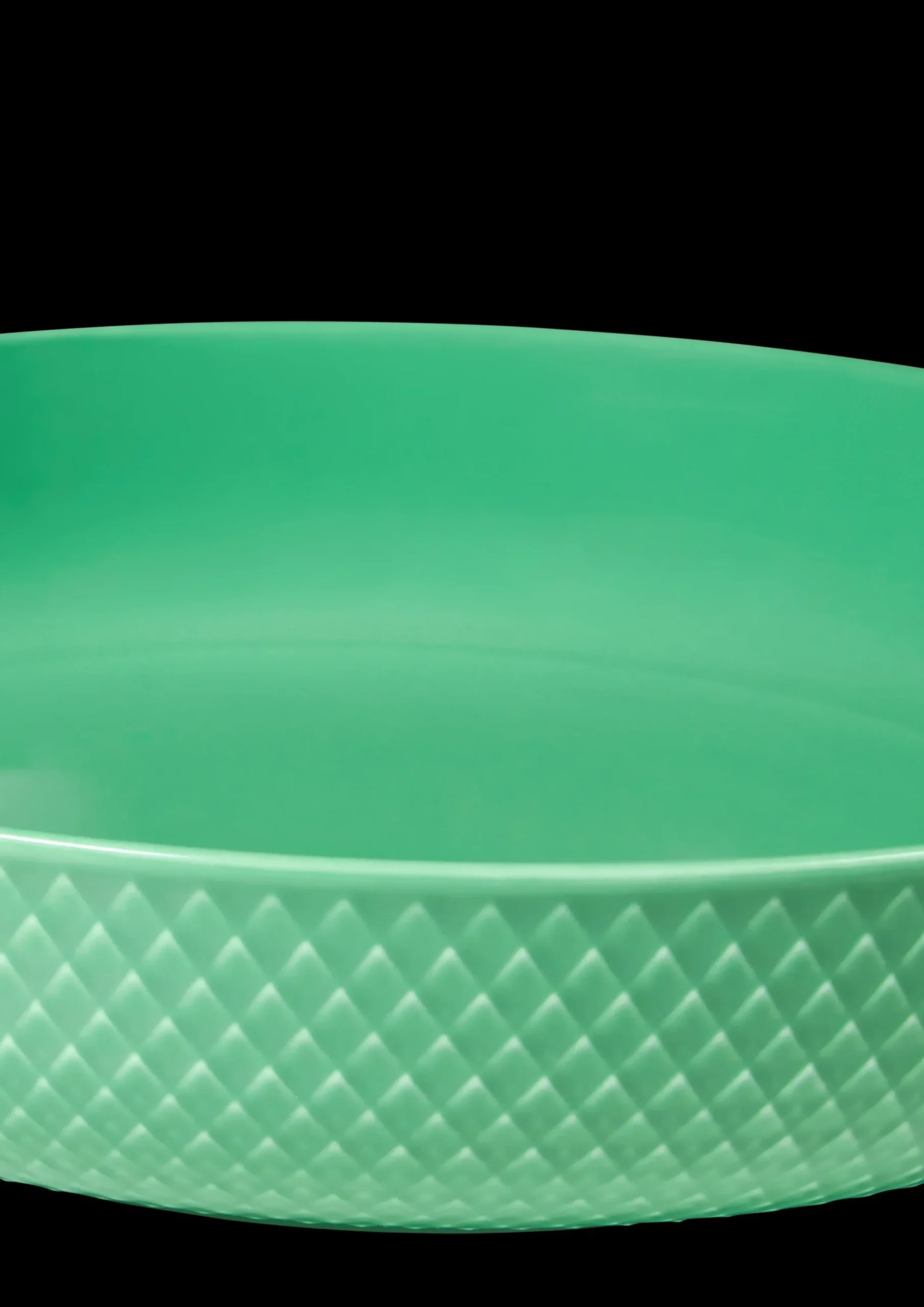 Lyngby Porcelæn Rhombe Color Serveringsskål Ø28 cm grøn Hot