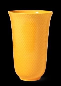 Lyngby Porcelæn Rhombe Color Vase H20 gul porcelæn | Køb her Discount