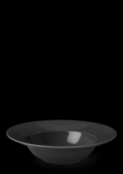 Lyngby Porcelæn Rhombe Earth Dyb tallerken Ø24.5 cm slate New