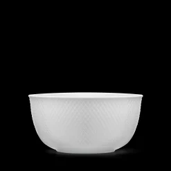 Lyngby Porcelæn Rhombe Serveringsskål Ø22 cm hvid | Køb her Sale