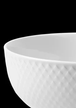 Lyngby Porcelæn Rhombe Skål Ø15.5 cm hvid | Køb her New