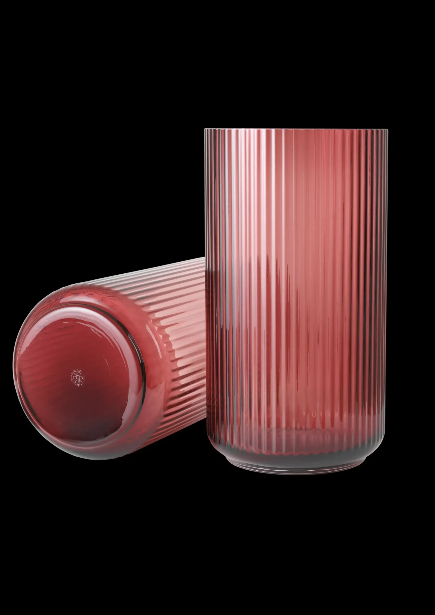 Lyngby Porcelæn Vase H38 cm i rød fra serien Lyngby Best